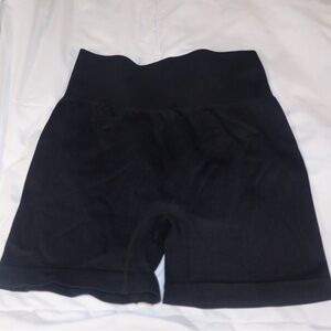 Black Women's High-Waisted Biker Shorts